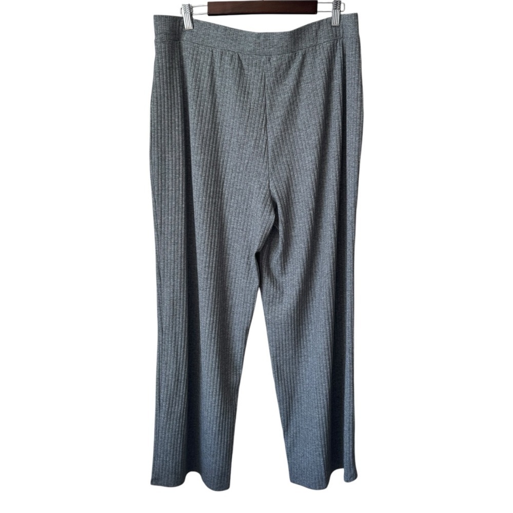 Joe Fresh Wide Leg Ribbed Elastic Waist Loose Fit Grey Pants Women's XL - Picture 5 of 9